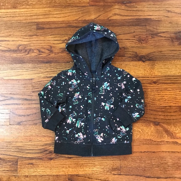 Disney Other - Girls Disney Hooded Hoodie Jacket Coat 
Minnie Mouse Winter Full Zip Sweater